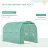 10' x 6.6' x 6.6' Greenhouse Replacement Walk-in PE Hot House Cover with 6 Windows Roll-Up & Zipper Door, Green