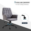 Ergonomic Chair Mid Back Office Chair with Adjustable Height, Task Chair with Padded Armrests, Dark Grey