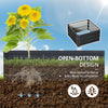 2' x 2' x 1' 2-Piece Raised Garden Bed Box with Steel Frame for Vegetables, Flowers, & Herbs, Grey