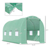 15' x 7' x 7' Walk-in Tunnel Greenhouse Garden Plant Growing House with Door and Ventilation Window, Green