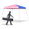 10'x 10' Outdoor Easy Pop Up Canopy Event Tent with Slanted Legs for Weddings  & Parties - American Flag