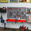 54 Piece Pegboard and Shelf Tool Organizer Wall Mounted DIY Garage Storage with 50 Hooks