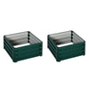 2' x 2' x 1' 2-Piece Raised Garden Bed Box with Steel Frame for Vegetables, Flowers, & Herbs, Green