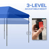 10' x 20' Heavy Duty Pop Up Canopy Tent with 3-Level Adjustable Height, Wheeled Roller Bag, UV Fighting Roof, Dark Blue