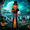 12ft Halloween Inflatables, Pumpkin Reaper with Skeleton Skull, Outdoor Giant Blow Up Yard Decoration with Build-in LED