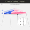 10'x 10' Outdoor Easy Pop Up Canopy Event Tent with Slanted Legs for Weddings  & Parties - American Flag