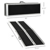 Aluminum Portable Skidproof PVC Carpeted Folding Wheelchair Ramp, 8'