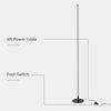 Modern LED Floor Lamp, Tall Corner Light with Metal Base for Office, Bedroom, Living Room, Black