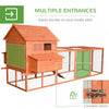 Large Wooden Outdoor Chicken Coop for the Garden & Backyard with A Fun Run & Inner Hen House Space