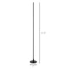 Modern LED Floor Lamp, Tall Corner Light with Metal Base for Office, Bedroom, Living Room, Black