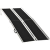 Aluminum Portable Skidproof PVC Carpeted Folding Wheelchair Ramp, 8'