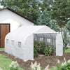 12' x 10' x 7' Outdoor Walk-In Tunnel Greenhouse Hot House with Roll-up Windows, Zippered Door, PE Cover, White