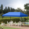 10' x 20' Heavy Duty Pop Up Canopy Tent with 3-Level Adjustable Height, Wheeled Roller Bag, UV Fighting Roof, Dark Blue