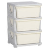 3 Tier Kids Storage Unit Dresser Tower with Drawers Chest Toy Organizer for Bedroom Nursery Kindergarten Living Room for Toddlers, Cream White