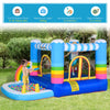 2-in-1 Kids Inflatable Bounce House Jumping Castle with Trampoline and Pool, with Carry Bag & Inflator Included