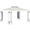 13' x 10' Patio Gazebo Outdoor Canopy Shelter with Double Vented Roof, Steel Frame for Lawn Backyard and Deck, Cream White