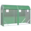 10' x 3' x 7' Tunnel Greenhouse Outdoor Walk-In Hot House with Roll-up Windows and Zippered Door, Steel Frame, PE Cover, Green