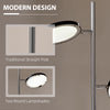 2 Light Modern Floor Lamps for Living Room, Standing Lamp with White LED, Adjustable Head, Chrome