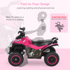 NO Power Ride on Push Car for Kids 4 Wheels Foot-to-Floor Sliding Walking ATV Toy with Music and Light for 18-36 Months, Pink