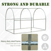 10' x 7' x 6' Walk-In PE Greenhouse with 2 Roll-up Zipper Doors & 6 Roll-up Windows for Plants, White