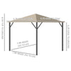 10' x 10' Patio Gazebo Aluminum Frame Outdoor Canopy Shelter with Sidewalls, Vented Roof for Garden, Lawn, Backyard and Deck, Khaki