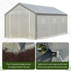 20' L x 10' W x 9' H Large Walk-in Greenhouse with Roll Up Door, 8 Closeable Windows, & Weather PE Cover