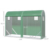 10' x 3' x 7' Tunnel Greenhouse Outdoor Walk-In Hot House with Roll-up Windows and Zippered Door, Steel Frame, PE Cover, Green