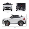 12V Ride On Toy Car for Kids with Remote Control, Mercedes Benz AMG GLC63S Coupe, 2 Speed, with MP3, Electric Light, Horn, Suspension, White