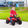 Kids 6V Battery Powered Ride On Car Quad Four Wheeler ATV Toy w/ LED Headlights, Red