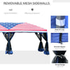 10x20 Pop Up Canopy Wedding Party Tent Gazebo with Removable Mesh Sidewalls - American Flag Print