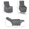 Electric Lift Recliner Massage Chair Vibration, Living Room Office Furniture, Grey