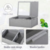 37" L Wooden Tortoise House Turtle Terrarium/ Small Reptile Enclosure with Two Room Design, Grey