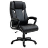 Ergonomic Office Chair Adjustable Height Pu Leather Rocker 360Â° Swivel Home Task Seat High Back Office Chair Black