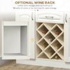 73" Kitchen Hutch Cabinet with Wine Storage, Kitchen Pantry Storage Cabinet Buffet with Hutch, Modern Bar Cabinet