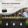 4' x 3' x 2' Raised Garden Bed with Support Rod, Steel Frame Elevated Planter Box, Black