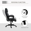 Ergonomic Office Chair Adjustable Height Pu Leather Rocker 360Â° Swivel Home Task Seat High Back Office Chair Black