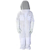 Beekeeping Suit Cotton Beekeeper Outfit Jacket with Gloves and Veil Hood for Men and Women, XXXL, Cream White