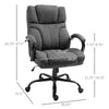 500lbs Big and Tall Office Chair with Wide Seat, Ergonomic Executive Computer Chair with Swivel Wheels and Linen Finish, Dark Grey