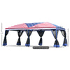 10x20 Pop Up Canopy Wedding Party Tent Gazebo with Removable Mesh Sidewalls - American Flag Print