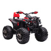 12V Kids Recharging Ride-on Electric ATV Quad w/ Realistic Headlights Wide Wheel, Red