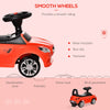 Kids Ride On Push Car, Foot-to-Floor Walking Sliding Toy Car for Toddler with Working Horn, Music, Headlights and Storage, Red