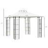 10' x 10' Outdoor Patio Gazebo Canopy with Vented Roof, Elegant Metal Frame, & Included Ground Stakes/Guy Ropes