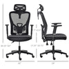 Draft Chair, Ergonomic Chair with Lumbar Back Support, Adjustable Headrest for Office, Task Chair, Black