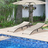 3 Pieces Patio Lounge Chair Set Outdoor Folding Chaise Poolside Furniture Set