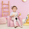 2-in-1 Kids Sofa Set Multifunctional Toddler Couch Convertible Table and Chair Set for Boys Girls, Pink