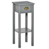 2-Tier Night Stand with Drawer, Narrow End Table with Bottom Shelf for Space Saving, for Living Room or Bedroom, Grey