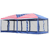 10x20 Pop Up Canopy Wedding Party Tent Gazebo with Removable Mesh Sidewalls - American Flag Print