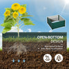 2' x 2' x 1' 2-Piece Raised Garden Bed Box with Steel Frame for Vegetables, Flowers, & Herbs, Green