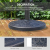 17" 26.4 lbs Round Resin Umbrella Base Stand Market Parasol Holder with Decorative Pattern & Easy Setup, for Î¦1.5", Î¦1.89" Pole, Bronze