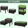 2-Piece Raised Garden Bed Planter Raised Bed with Self-Watering Design and Drainage Holes for Flowers, Brown